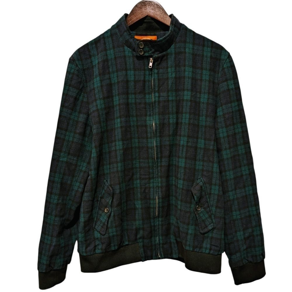 J. Press for Urban Outfitters Black Watch Plaid Harrington Bomber Jacket - Large